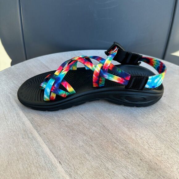 Chaco Womens ZX3 Sandals Size 6 Classic Rainbow Tie Dye Sport Comfort Sandals - Picture 1 of 12